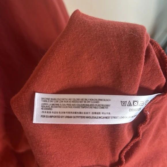 Free People Beach Dress With Pockets Womens Size Small Short Sleeve Burnt Orange - Picture 10 of 10